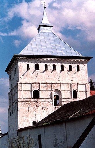 Valday district. Valday. Monastery of Iverskaya Icon of the Virgin. Patriarshaya (Patriarch) Tower. XVII