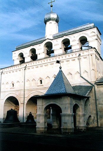 Novgorod district. Veliky Novgorod. Kremlin. Belfry of Cathedral of Sophia, the Divine Wisdom. XV-XVI