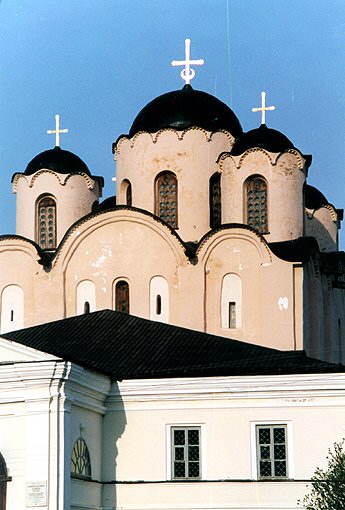 Novgorod district. Veliky Novgorod. Cathedral of Nicolas on Yaroslav's Site. XII