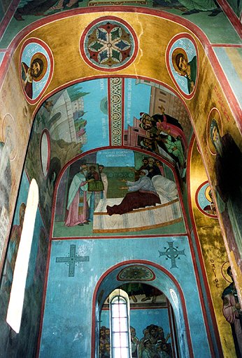 Novgorod district. Yurevo. Yurev Monastery. Cathedral of George, Victor the Great Martyr. Interior. XII