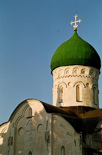 Novgorod district. Veliky Novgorod. Church of Feodor Stratilat, the Great Martyr, on Ruchey. Fragment. XIV