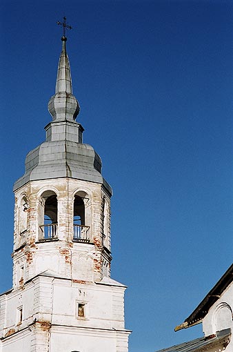 Novgorod district. Veliky Novgorod. Derevyanitsky Monastery. Belfry. XVIII