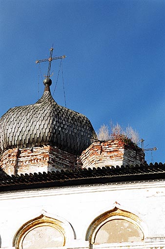 Novgorod district. Veliky Novgorod. Derevyanitsky Monastery. Resurrection Church. Fragment. XVIII F.Alexeyev