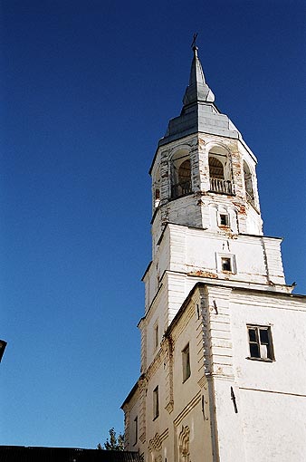 Novgorod district. Veliky Novgorod. Derevyanitsky Monastery. Belfry. XVIII