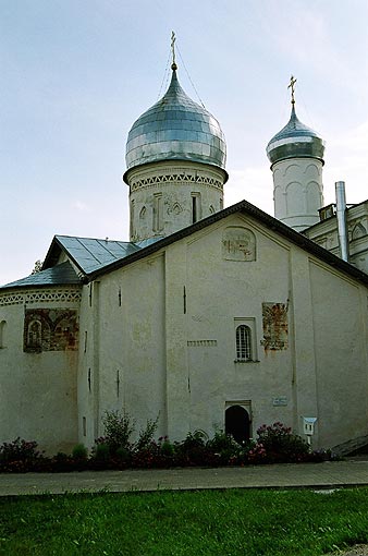 Novgorod district. Veliky Novgorod. Zverin Monastery. Intercession Church. XIV