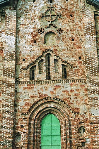 Novgorod district. Veliky Novgorod. Church of Saint Apostles Peter and Paul in Kozhevniki. Fragment. XV