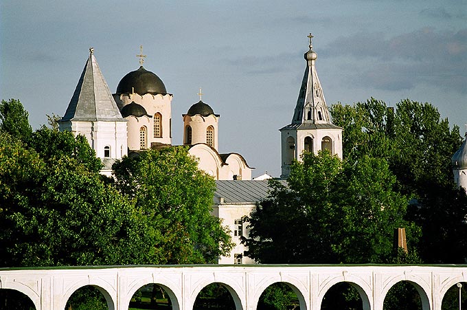 Novgorod district. Veliky Novgorod. Yaroslav's Yard. Cathedral of Nicolas. XII