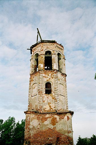 Starorussky district. Buregi. Buregsky Monastery. Bell-tower. XVIII