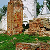 Novgorod district. Veliky Novgorod. Desyatinny Monastery. Church of Nativity of the Virgin on Desyatina. Ruins. XIV