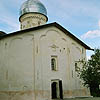 Novgorod district. Veliky Novgorod. Zverin Monastery. Intercession Church. XIV