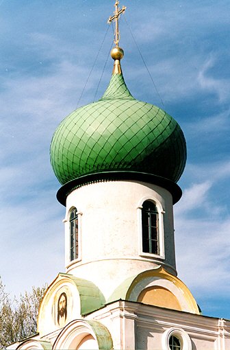 Tikhvinsky district. Tikhvin. Transfiguration Church. Fragment. XIX