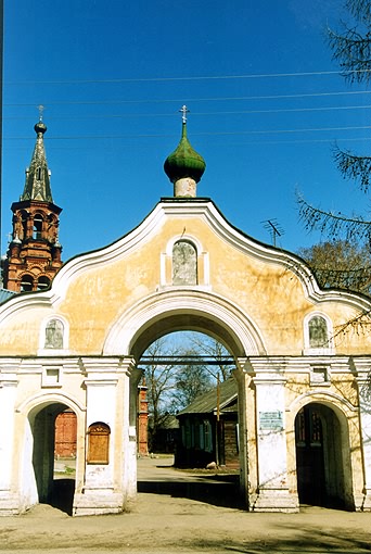Ostashkovsky district. Ostashkov. Monastery of The Sign Icon of the Virgin. Saint Gate. XIX